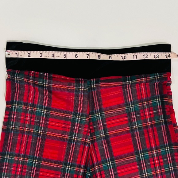 Disco Lemonade X Lux Muse Plaid & Sequin Mix Media Bell Bottom Flare Pants - Picture 15 of 15